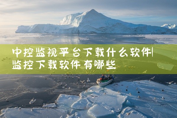 中控监视平台下载什么软件