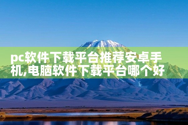 pc软件下载平台推荐安卓手机