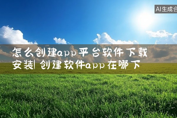怎么创建app平台软件下载安装