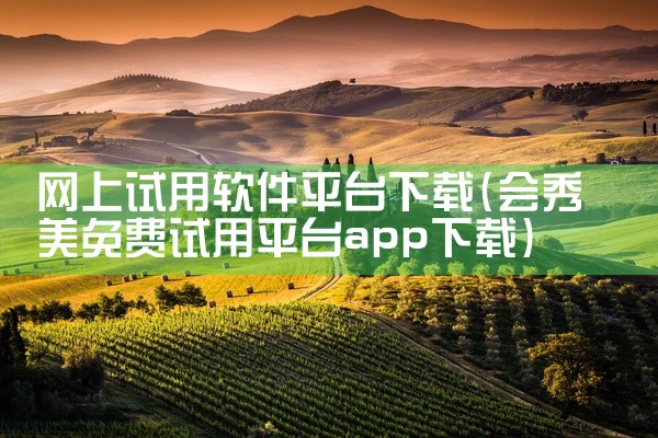 网上试用软件平台下载